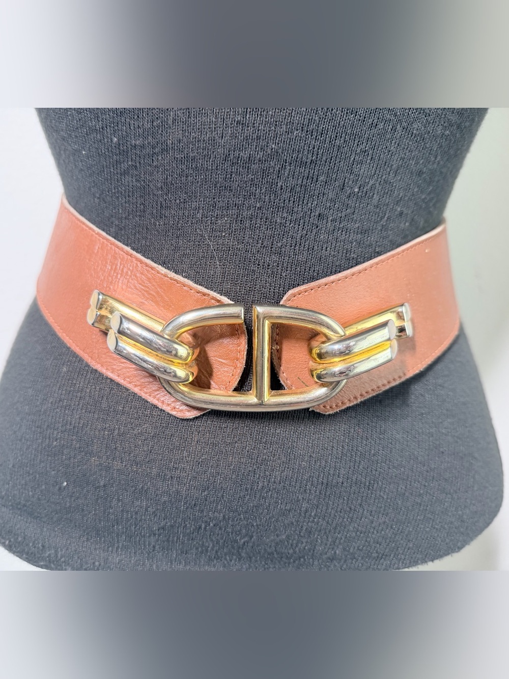 Authentic Christian Dior Vintage Wide Leather Waist Belt